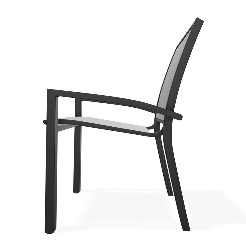 Kendall Outdoor Dining Chair, Black, Alloy Sunbrella®