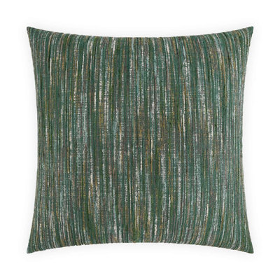 Grassland Striped Feather Reversible Throw Pillow