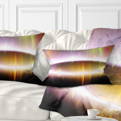  Grand coussin lombaire abstrait ovale Northern Lights
