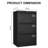 3 Drawer Filing Cabinet, Metal With Lock, Enlarged Storage Capacity, Soundless Slide Rail, - Design, Lockable File Metal, High Capacity &-1164738798