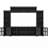 ON-TREND Minimalism  Entertainment Wall Unit With Bridge,  TV Console Table  Tvs Up To 70", Multifunctional TV Stand With Tempered Glass Door,-105490918