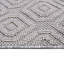 Tapis tissé à la main et motif géométrique blanc 8 x 10 - sans teinture, idéal pour un usage quotidien intérieur / extérieur