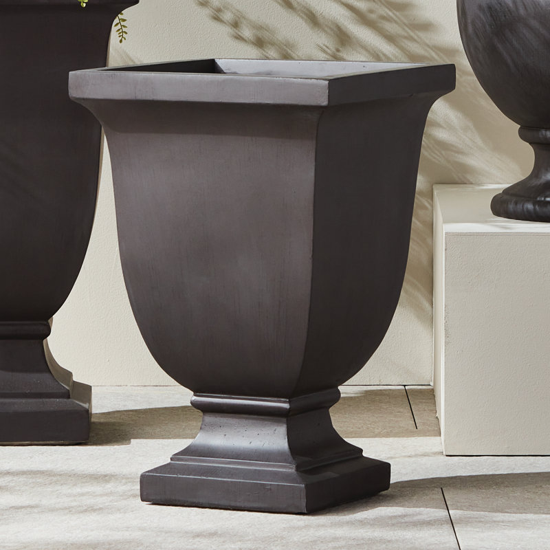 Beckett Concrete Composite Planter, 21.5"H x 14.5"W x 14.5"D