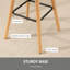 Upholstered Counter Stool with Metal Frame