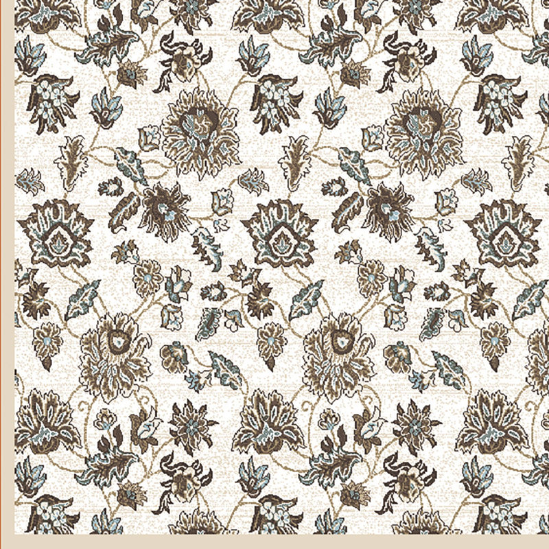 Tapis os à motif floral Ackermanville, Rectangle 5 pi 3 po x 7 pi 3 po
