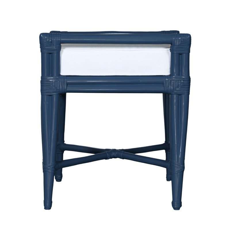 Malacca Upholstered Bench, Hisbiscus Pink