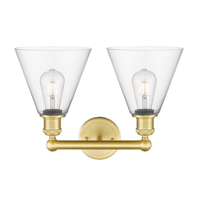 Mallery 2 - Light Dimmable Vanity Light, Clear, Satin Gold