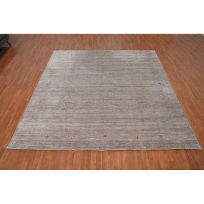 Luxurious Plain Design Gabbeh Style Area Rug 10x10 for Chic Living Spaces