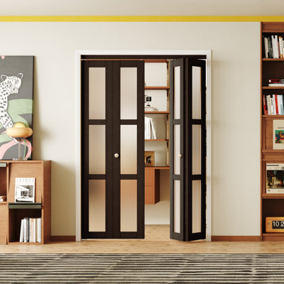 Porte pliante en bois manufacturé 3-Lite