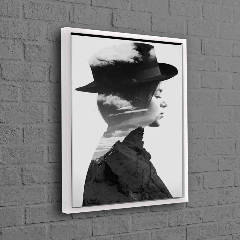 Print on Canvas, 70 cm H x 50 cm W, White, Framed Print without Mat