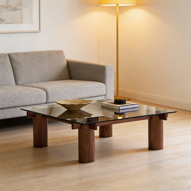Light Luxury High-quality Square Coffee Table, 12.04" H x 36.22" L x 36.22" W
