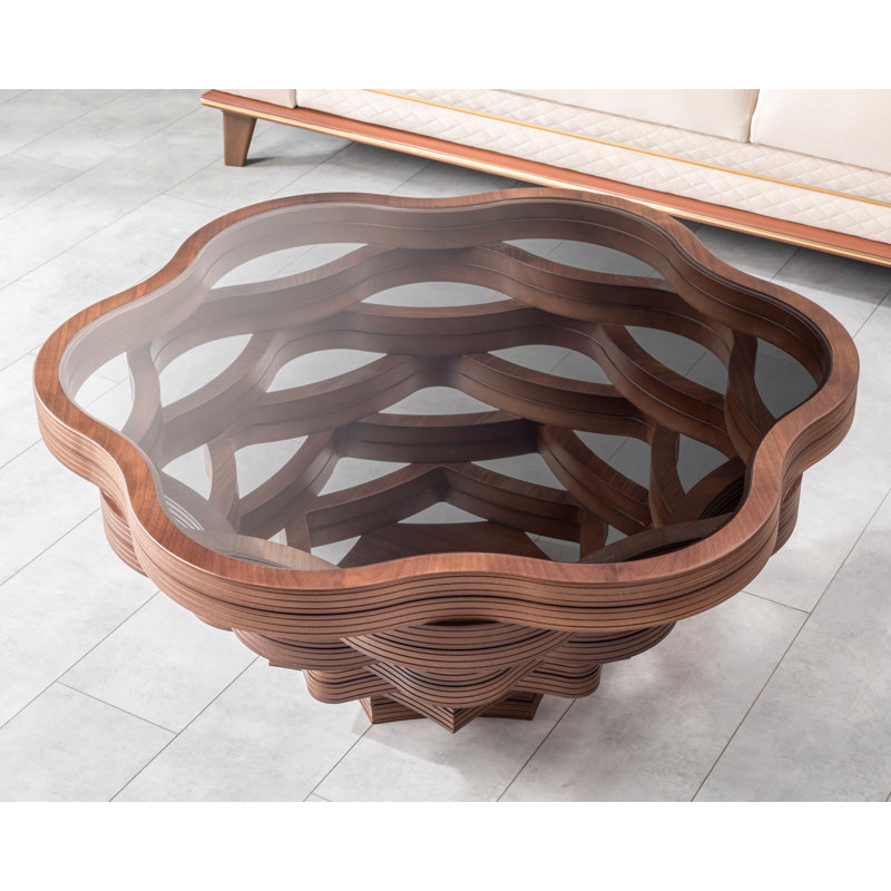 Anjuma Glass Top Single Coffee Table
