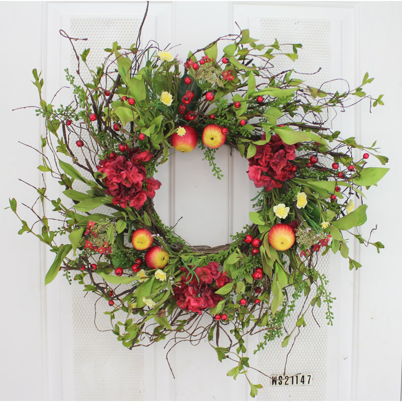 Handcrafted Faux Apple Foam 24'' Wreath