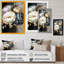 Bouquet de pivoines blanches, bleues et grises III - Impression sur toile-659218731-659218728