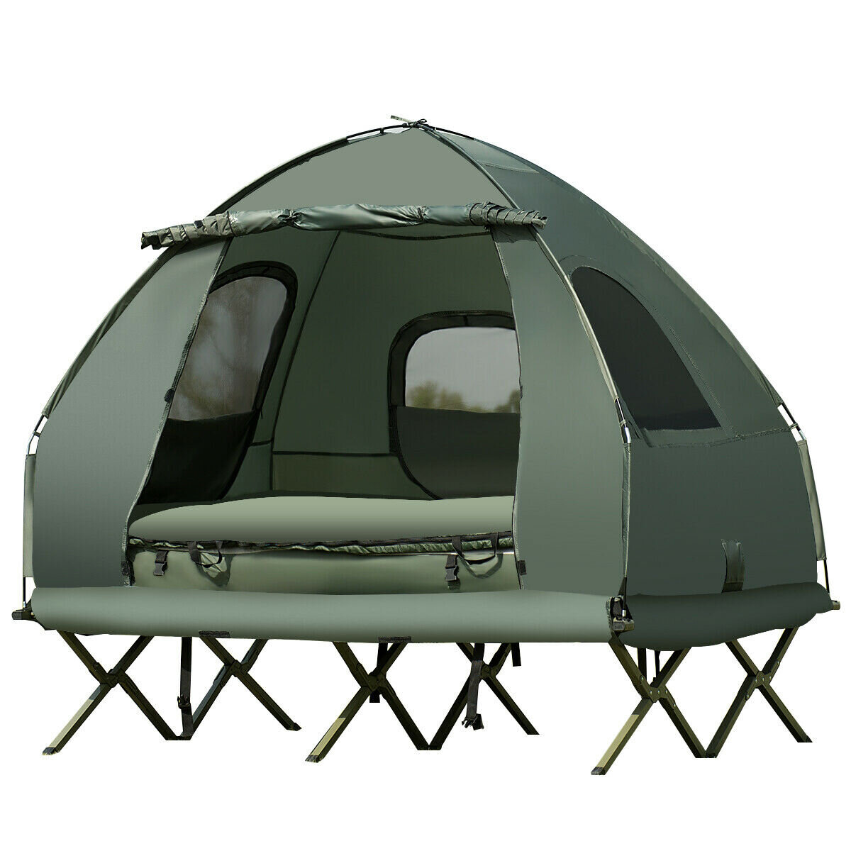 Matelas de camping pour 2 personnes avec oreiller pneumatique