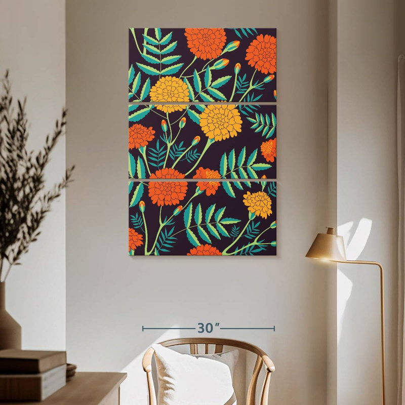 Motif de souci Harnek, H 65 po x l 42 po