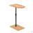 Tray Table Bamboo Height Adjustable Side Table For Sofa C-Shaped Oval End Tables With Slots