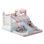 Jeu gonflable gonflable, glissade d'eau avec zone de saut, mur d'escalade, pataugeoire, sauteur intérieur extérieur pour petits enfants, souffleur d'air inclus, couleur pastel, 121 x 93 x 69 pouces