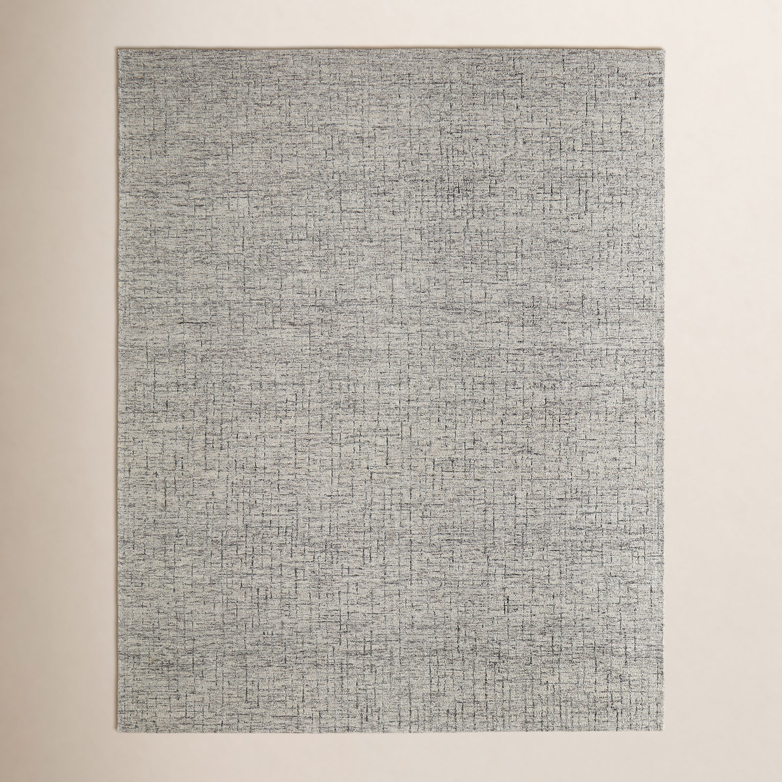 Hodges Gray Taupe Beige Hand-Tufted Striped Wool Rug, Rectangle 5' x 8'
