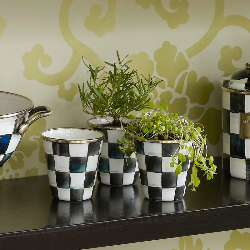 Courtly Check Herb Pots
