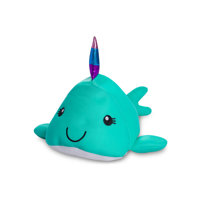 Animal Pool Float - Marine Animal Narwhal Pool Floats and Noodles filled with EPS Beads for kids, teens and adults, Use While Floating or Lounging Poolside, Comfy Stuffed Pool Noodle for Lounging, Available in 3 Sizes in Narwhal Design