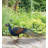 Handcrafted Metal Decorative Iridescent Peacock Garden Statue-1106844103
