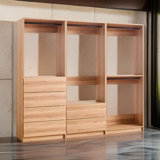 Dee Modular Closet System, 4 Hanging Rods, 6 Drawers, Wood