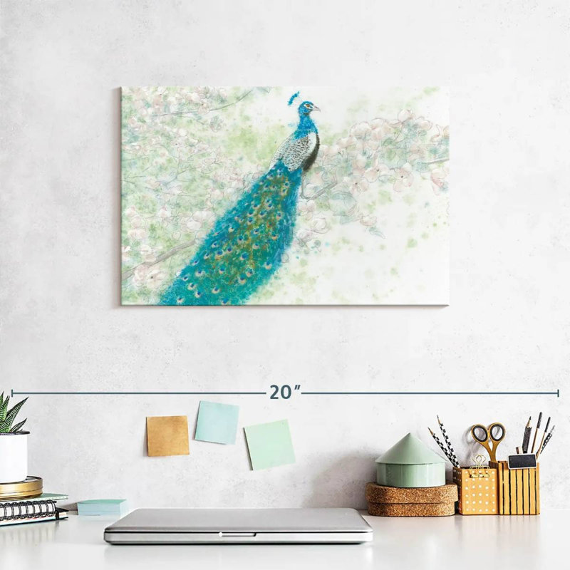 Brampt Spring Peacock I, 8" H x 12" W