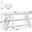 Console extra longue avec rangement, table de canapé étroite à 3 niveaux pour canapé derrière, table d'entrée de ferme pour salon, couloir ou vestibule