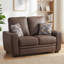 Ensemble de chaise d'appoint et causeuse en tissu Modern Tech avec coussins, ensemble de salon brun-124342267