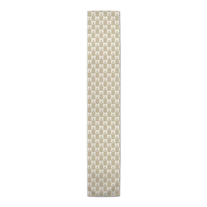 Ailine Dining Linens, 72" x 16", Black, Floral