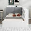 Lit plateforme en bois avec tête de lit, tablettes et 2 tiroirs-213406416