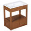 Meuble-lavabo avec comptoir d'évier 30 po Garvveer, armoire de salle de bain avec tablette de rangement ouverte et deux tiroirs
