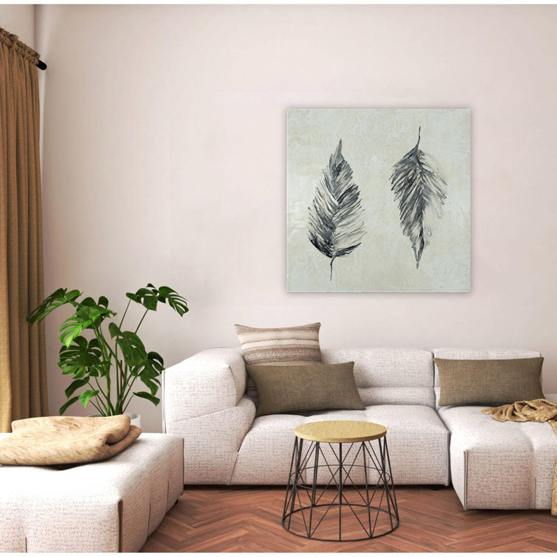 «Silver Foliage», art mural sur toile, Toile tendue, H 30 po x l 30 po