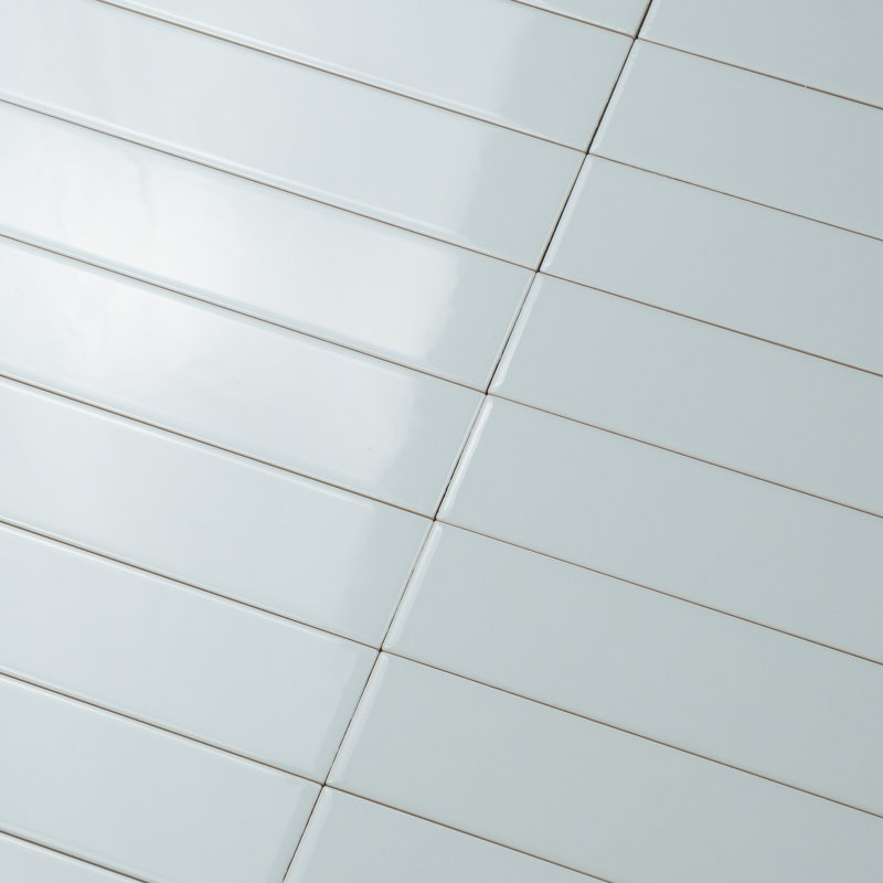 Spectre Glow Glossy 2" x 10" Subway Wall Tile, Sky/Rain Mint