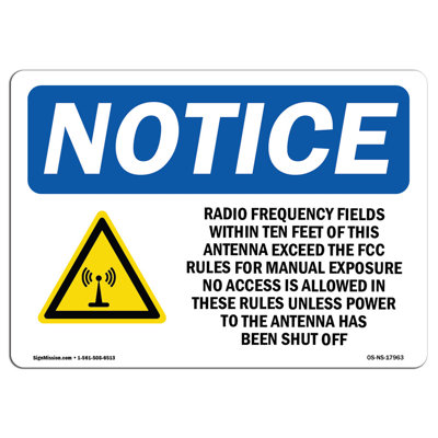 Radio Frequency Fields Within Sign with Symbol