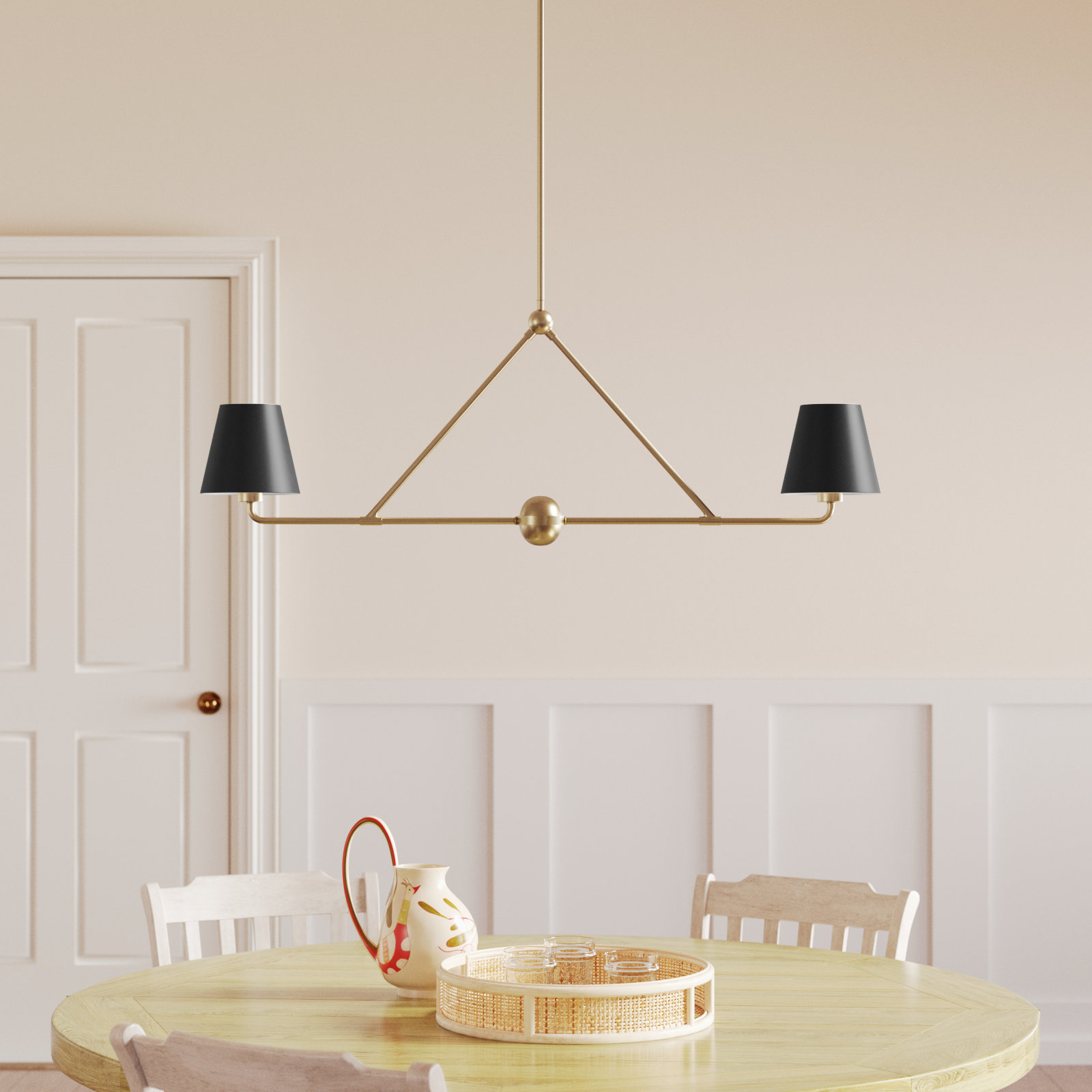 Kinston 2-Light Chandelier, Gold