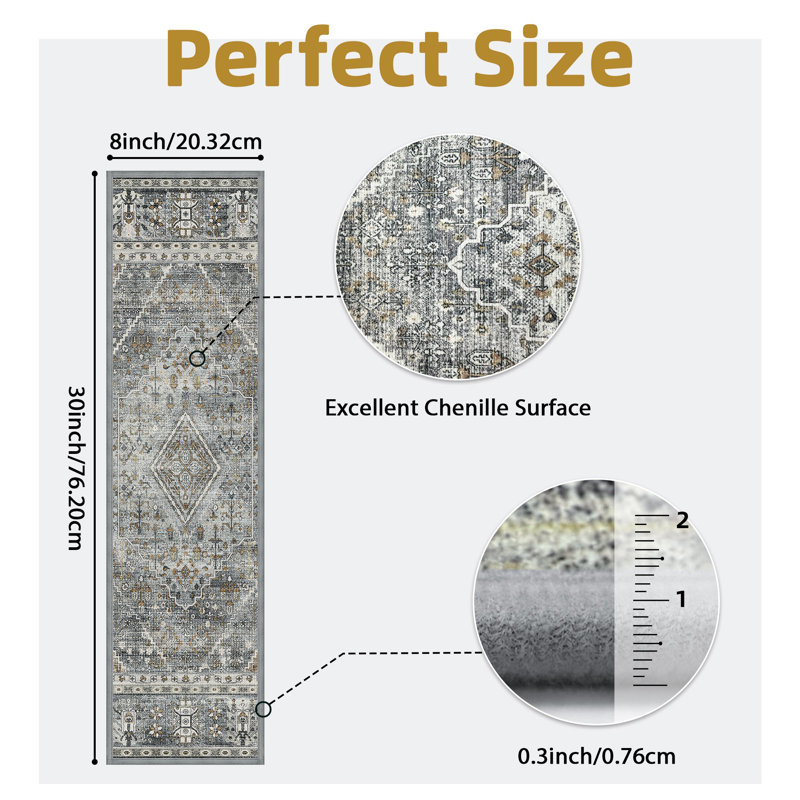 Non-Slip Stair Treads Residue-Free Carpet Mat, Gray, 15 Pieces Included