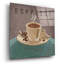«Coffee And Co 3 Teal and Gray» par Janelle Penner, art mural en verre acrylique-2121085261