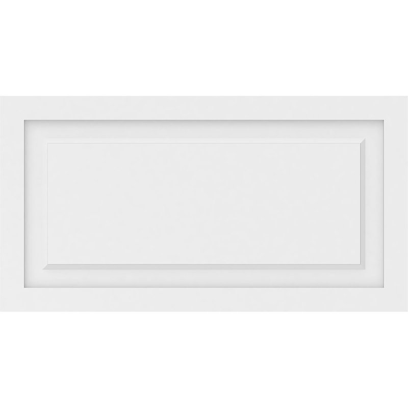 Panneau mural Harrison 3D en blanc, H 18 po x l 34 po x P 0,63 po