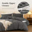 Premium Reversible Duvet Cover Set with Zipper Closure and Corner Ties-122112993