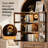 71'' Tall Full Wood Arched Storage Cabinet Adjustable Shelves Bookcase With LED Lights-1701483663