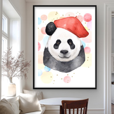 Artist Panda - Illustrative Wildlife Framed Matted Print