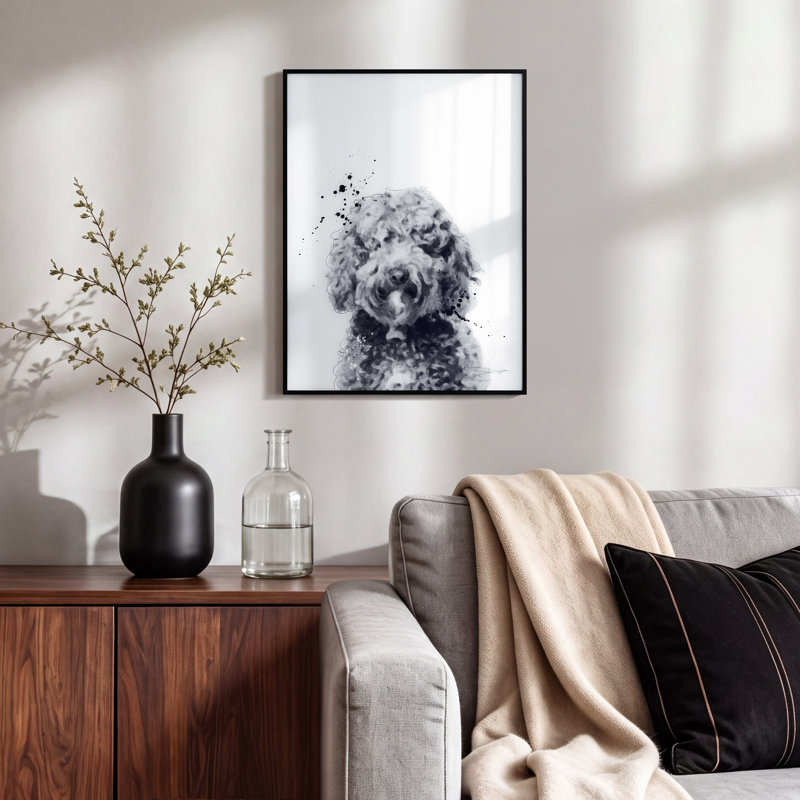 Labradoodle - cadre photo, impression sur verre