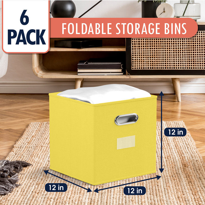 Bac en carton pliable, Jaune