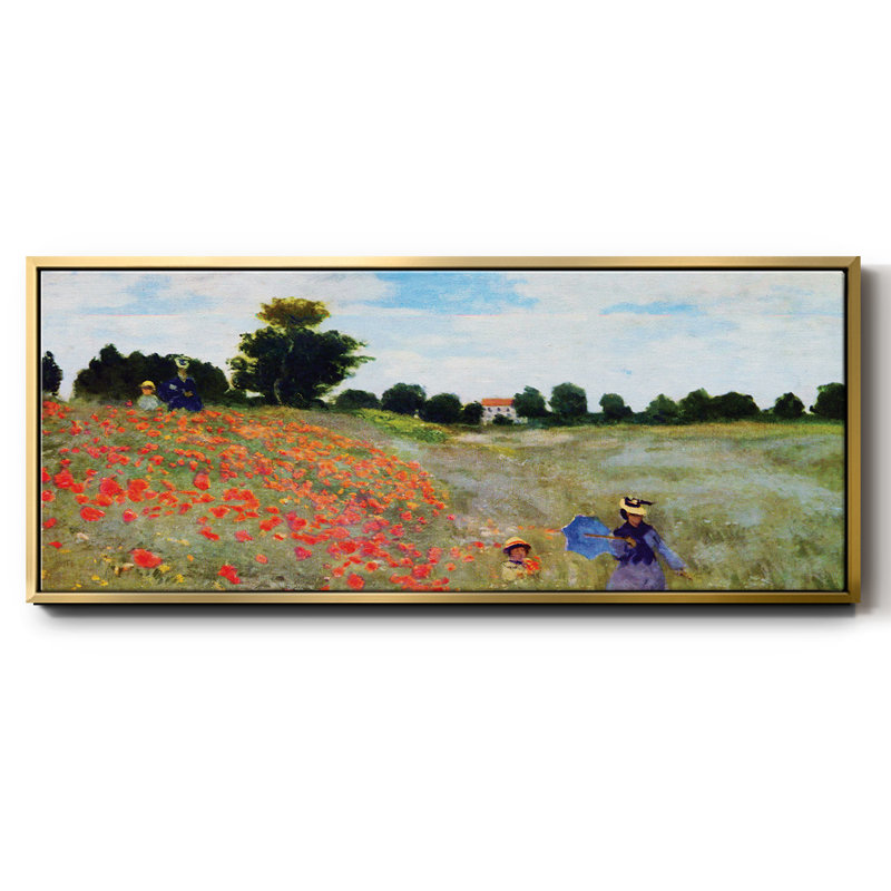 Coquelicots par Monet - Toile encadrée