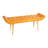 Wood and Goat Leather Bench