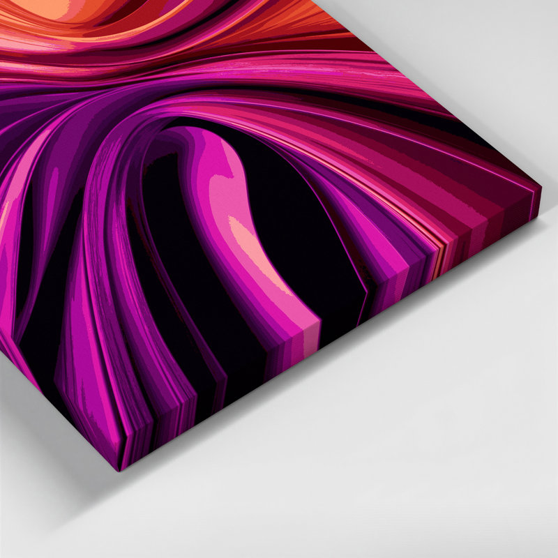 "Gradient Abstract 21", art mural sur toile mauve, H 8 po x l 8 po