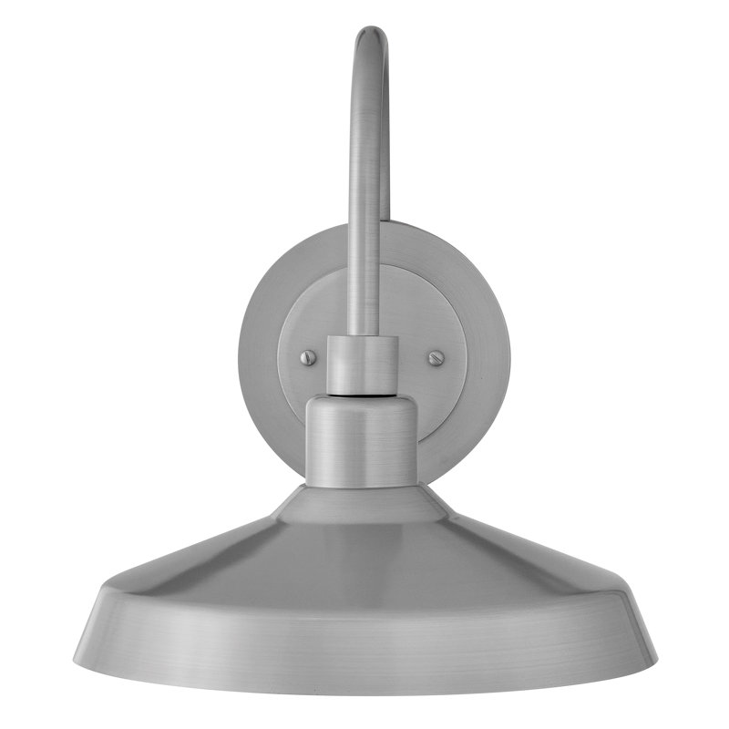 Luminaire de grange mural Hinkley Forge, Antique Brushed Aluminum, 13.25" H x 12" W x 13.25" D