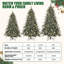 Arbre de Noël enneigé 6 / 7,5 / 9pi, 8 lumières DEL, auto-extensible, pommes de pin-353401143